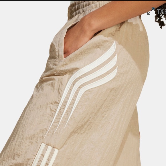 NWT Adidas Atlanta Beige Elastic Waist Pants - Picture 2 of 7